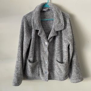 Croft & Barrow. Teddy button up sweatshirt. Ladies size L